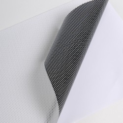 MICRO1 - Microperforados Blanco Brillo/Negro adh permanente incoloro